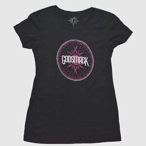 Godsmack When Legends Rise Womens Sun Logo Black Shirt New Medium